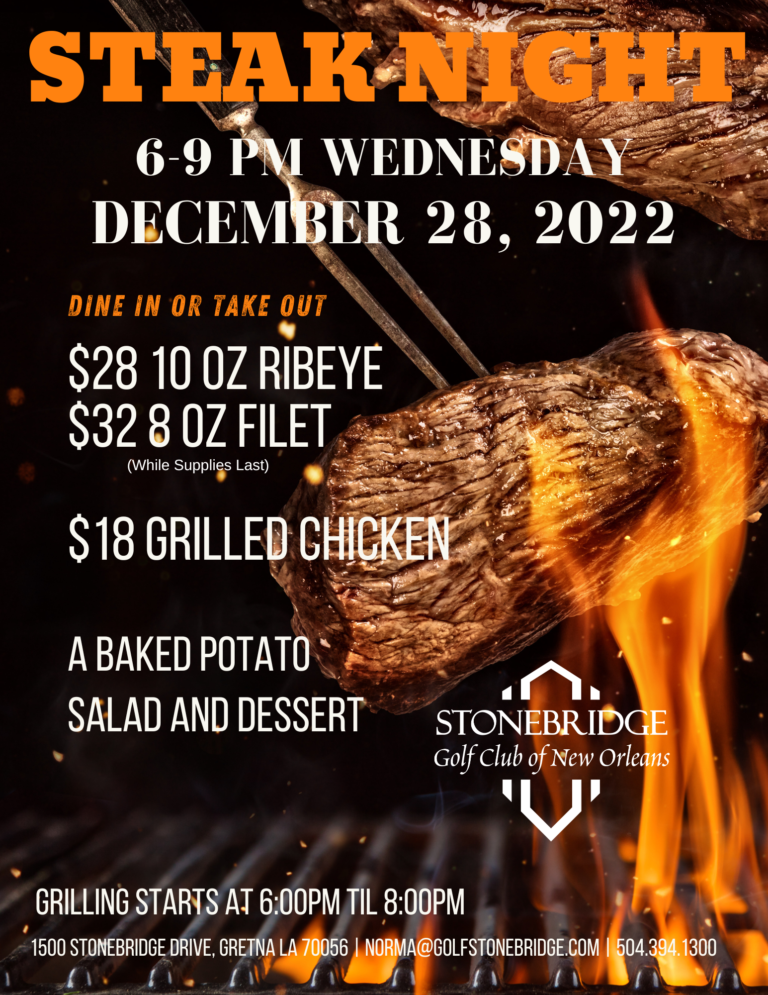 SB December Steak Night 