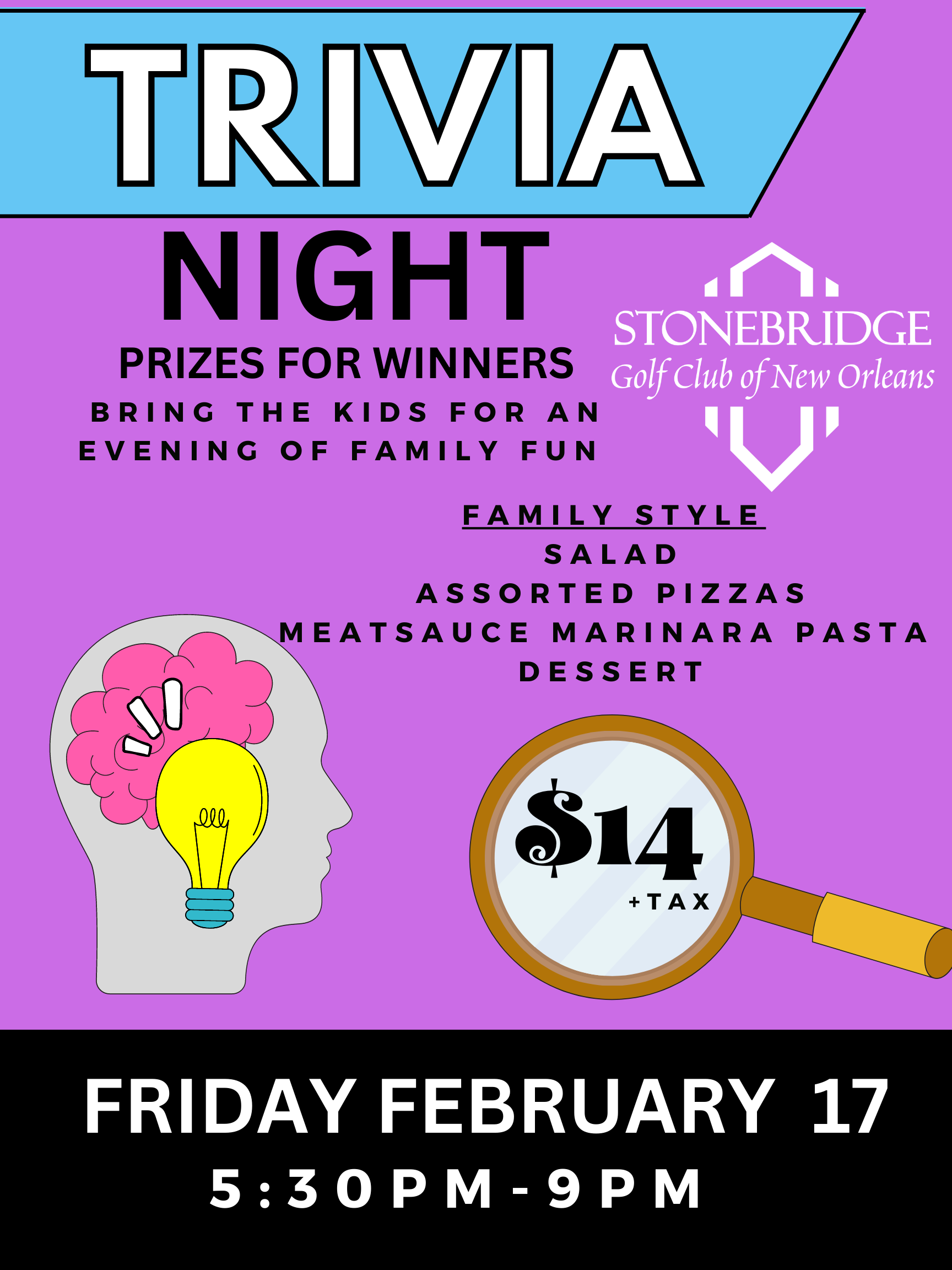 Stonebridge Trivia Night Poster 2